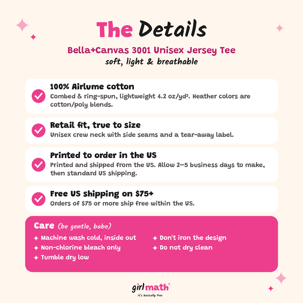 Bella+Canvas 3001 tee product info