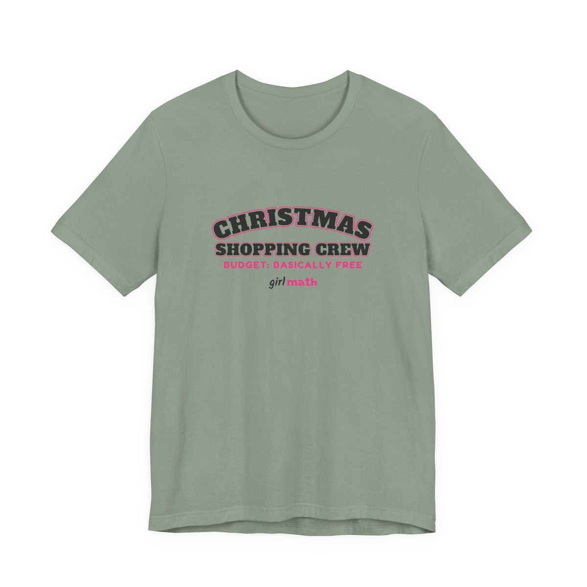 Christmas Shopping Crew Tee - Sage