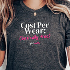 Cost Per Wear Tee - Dark Grey Heather
