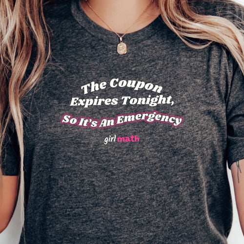 Coupon Emergency Tee - Dark Grey Heather