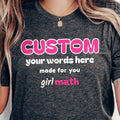Custom Girl Math Order - Dark Grey Heather