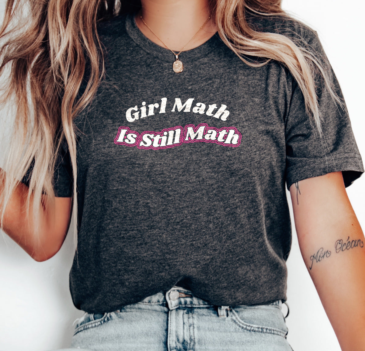 Girl Math Is Still Math Tee - Dark Grey Heather