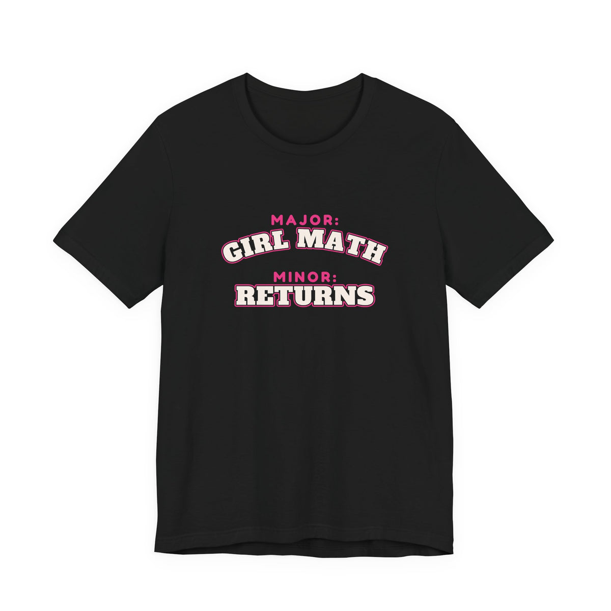 Girl Math Major Tee - Black
