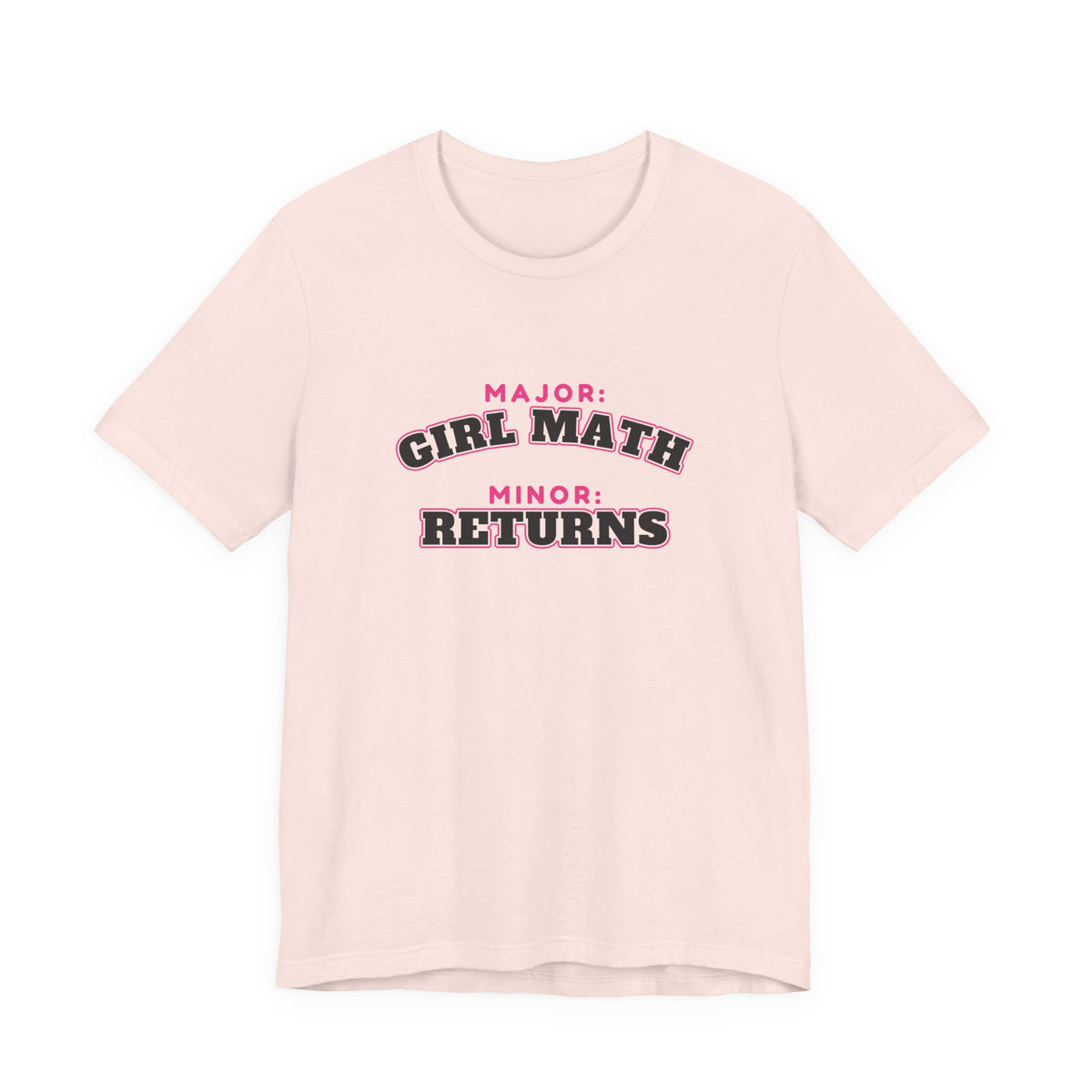 Girl Math Major Tee - Soft Pink