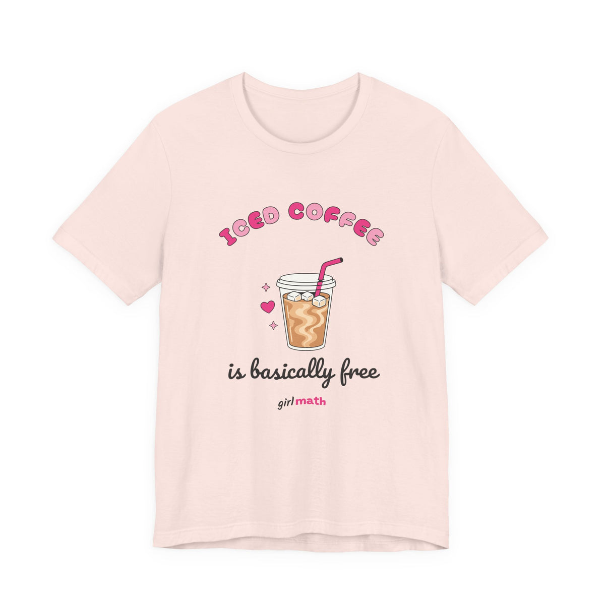 Iced Coffee Is Basically Free Tee - Soft Pink