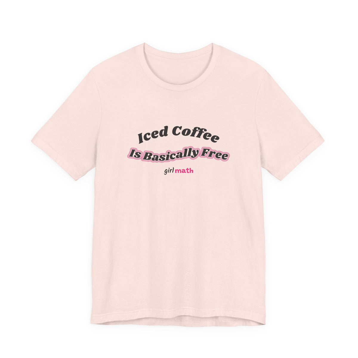 Iced Coffee Math Tee - Soft Pink