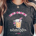 Iced Coffee Is Basically Free tee in Dark Grey Heather | Girl Math