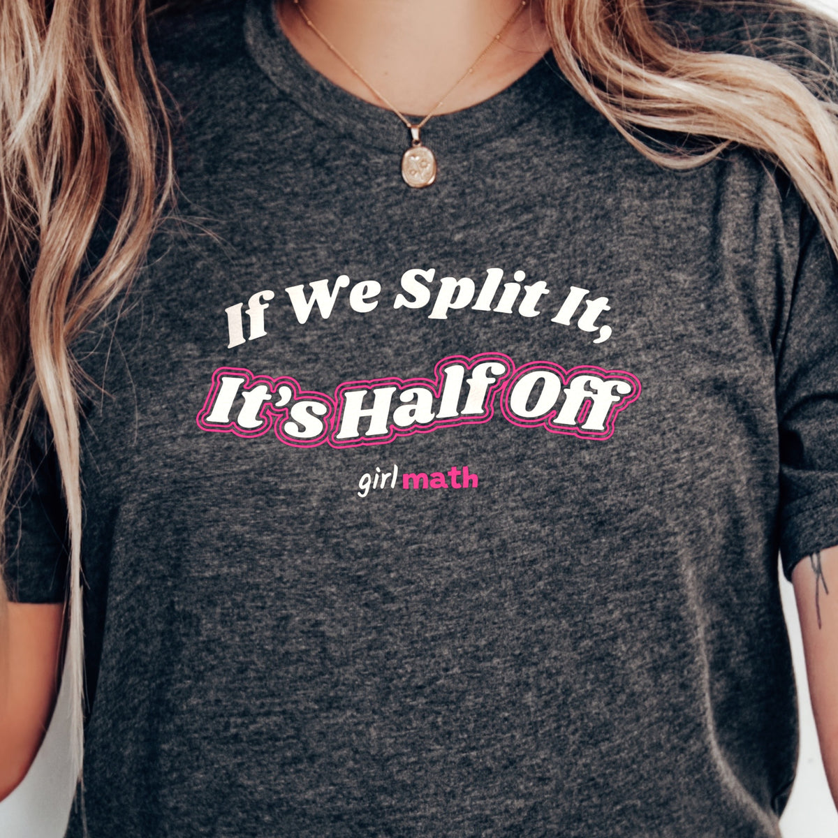If We Split It Tee - Dark Grey Heather